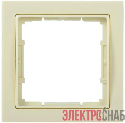 Рамка 1-м BOLERO Q1 РУ-1-БК квадрат. крем. IEK EMB12-K33-Q1