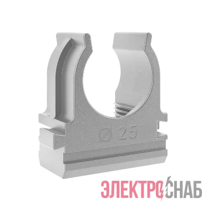 Держатель для труб (клипса) d25мм сер. (уп.100шт) TOKOV ELECTRIC TKE-LC-25-C06/100