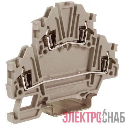 Зажим проходной HMD.1GR 2-х уровневый 1.5кв.мм сер. DKC ZHD200GR-RET