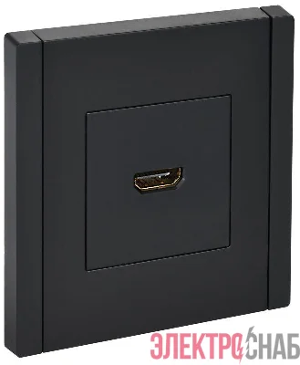 Розетка HDMI FORTE&PIANO FP140 черн. IEK FP-H10-K02