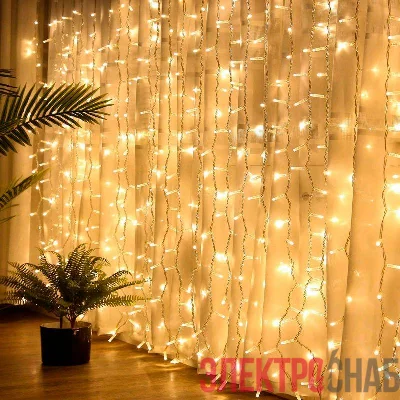 Гирлянда светодиодная &amp;amp;amp;amp;amp;amp;amp;amp;amp;amp;amp;amp;amp;amp;amp;amp;amp;quot;Дождь/Занавес&amp;amp;amp;amp;amp;amp;amp;amp;amp;amp;amp;amp;amp;amp;amp;amp;amp;quot; 3х3м 400LED тепл. бел. IP20 220В 8 режимов Эра Б0051873