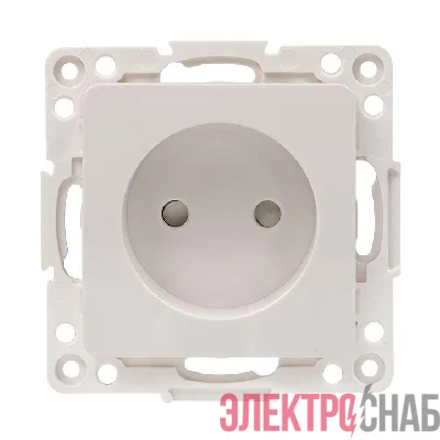 Розетка 1-м СП Стокгольм 10А IP20 без заземл. защ. шторки механизм бел. PROxima EKF EYR10-022-10