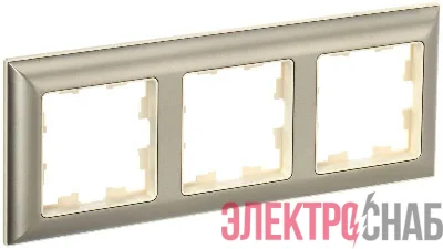 Рамка 3-м BRITE РУ-3-Бр беж./шампань IEK BR-M32-12-3-K10