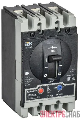 Выключатель автоматический в литом корпусе 3п S 35кА 63А расцепитель термомагнитный регулируемый ARMAT IEK AR-MCCB-3S-035-0063A-ATUC