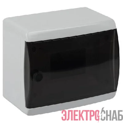 Корпус навесной COMFORT ЩРН-П-6 IP41 прозр. крышка пластик. бел. bs6cw Эра Б0067468