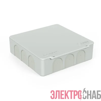 Коробка распределительная ОП 100х100х30 (HF) для прям. монтажа двухкомп. безгалоген. (уп.48шт) Промрукав 60-0302