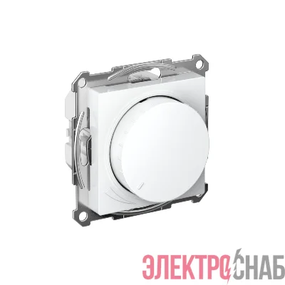 Светорегулятор поворотно-нажимной AtlasDesign 400Вт механизм бел. SE ATN000123