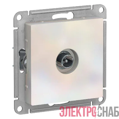 Механизм розетки проходной TV AtlasDesign 4DB жемчуж. SchE ATN000492