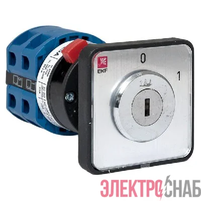 Переключатель кулачковый ПК-1-113 3п 25А "0-1" с ключом EKF pk-1-113-25