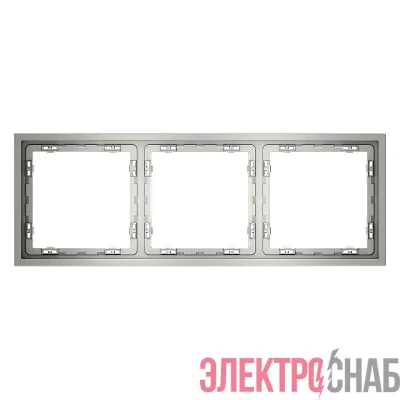 Рамка 3-м S70 пластик. сталь Voltum VLS100305