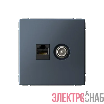 Розетка компьютерная + телевизионная 2-м ArtGallery RJ45 + TV кат.5E грифель SE GAL000789