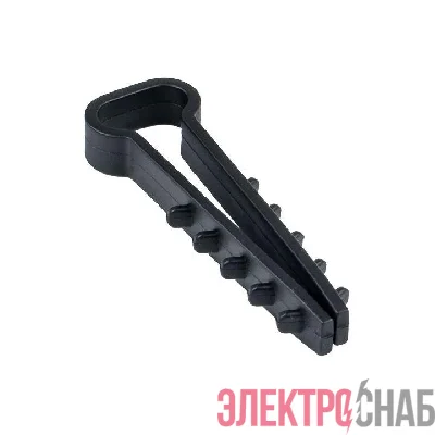 Дюбель-хомут d5х10мм для плоского кабеля черн. (уп.10шт) PROxima EKF plc-cd-5x10b-r