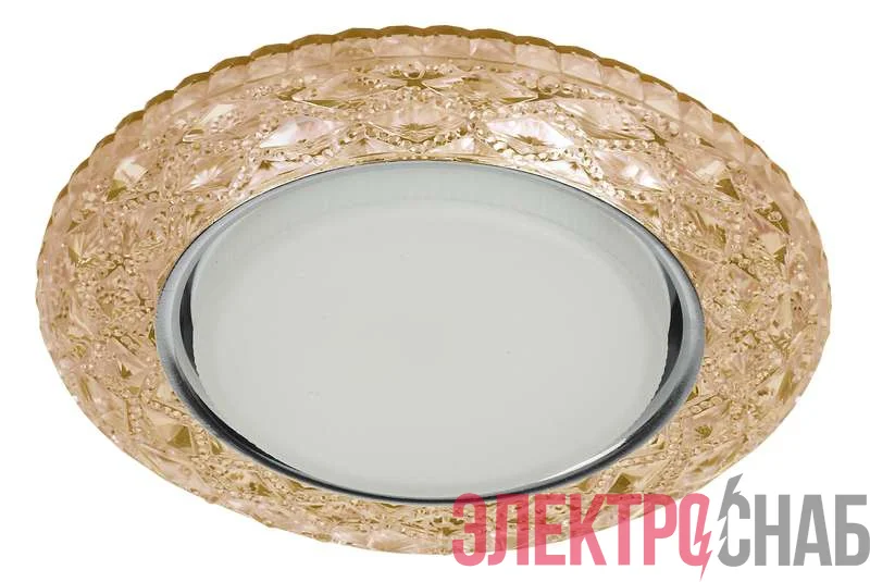 Светильник DK LD24 CHP/WH декор cо светодиодной подсветкой Gx53 шампань ЭРА Б0029632