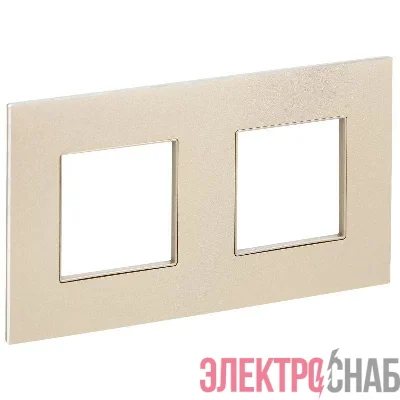 Рамка 2-м SKANDY SK-F32Sh металл шампань IEK SK-M22-M-K37