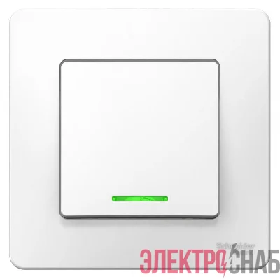 Переключатель 1-кл. СП Blanca 10А IP20 (сх. 6) 250В с подсветкой бел. SchE BLNVS010611