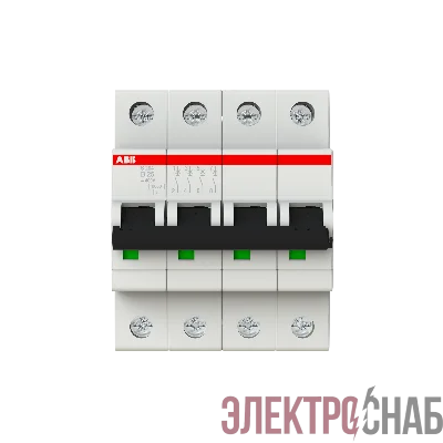 S204 B25  6кА  Автоматический выключатель 4-полюсный 2CDS254001R0255