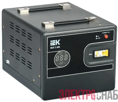 Стабилизатор напряжения 1ф 3кВА HUB переносной IEK IVS21-1-003-13