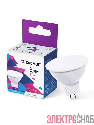 Лампа светодиодная JCDR 8.5Вт GU5.3 6500К 220В Космос LkecLED8.5wJCDRC65