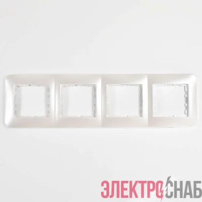 Рамка 4-м KARINA LIFE горизонт. жемчуж./бел. перламутр. LEZARD 708-3000-149