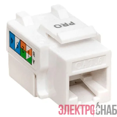 Модуль Keystone RJ45 кат.6 неэкранир. 110 IDC 90град. бел. TERACOM PRO EKF TRP-KSTN-90D-6UTP-WH