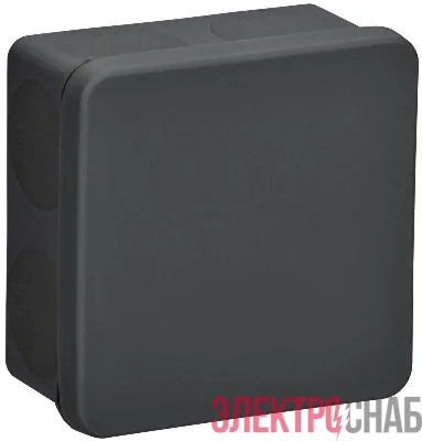 Коробка распаячная ОП КМ42435 80х80х40мм IP67 8 вводов черн. IEK UKO21-080-080-040-K02-66
