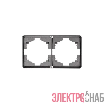 Рамка 2-м ROUND MIELE титан Kranz KR-78-0752-2