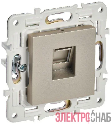 Розетка компьютерная RJ45 кат.5E SKANDY SK-K01Sh шампань IEK SK-K10-1-K37