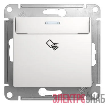 Выключатель карточный 1-кл. 1мод. СП Glossa 10А IP20 (сх. 6) механизм бел. SE GSL000169