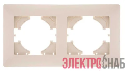 Рамка 2-м Bravo беж. GUSI С1020-003