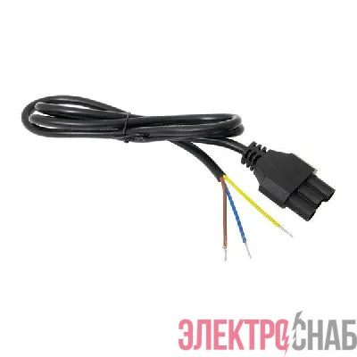 Кабель для подключения светодиодных линейных светильников ДБО-60/120/150 1м 3х0.75 черн. EKF ASC-B-1-LBL