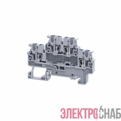 Клемма двухярусная пружинная OptiClip CXDL-2.5-2L-I сер. КЭАЗ 289764