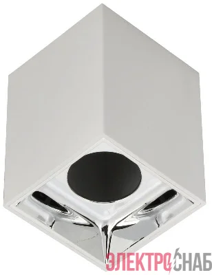 Светильник 4112 накладной поворотный GU10 бел./хром пласт. IEK LT-UPB0-4112-GU10-1-K23