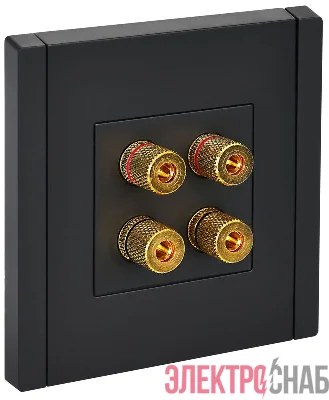 Аудиорозетка 4-м FORTE&PIANO FP139 черн. IEK FP-S40-K02