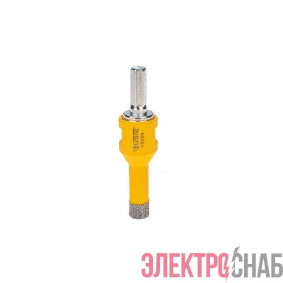 Коронка алмазная профессиональная по керамограниту и железобетону М14 вакуумное спекание 12мм для УШМ Kranz KR-92-1004