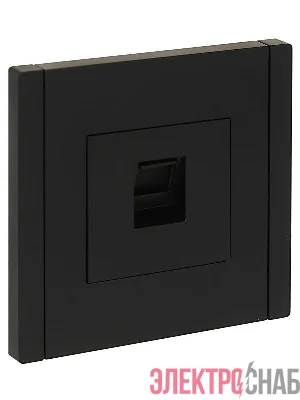 Розетка компьютерная RJ45 кат.6 FORTE&PIANO FP131 черн. IEK FP-K10-2-K02