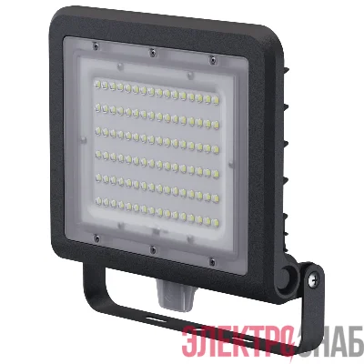 Прожектор светодиодный 80 682 NFL-03-100-6.5К-BL-LED 100Вт 6500К IP65 14200лм с датчиком черн. Navigator 80682