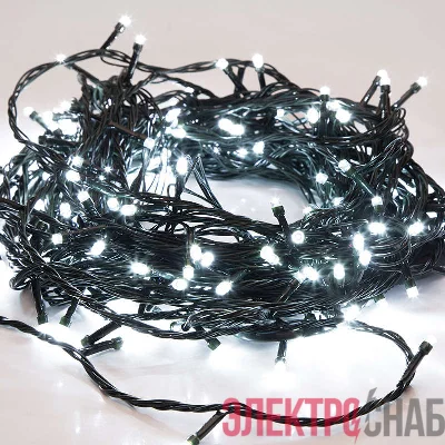 Гирлянда светодиодная универсальная 100LED бел. 10м с контроллером Neon-Night 303-103