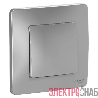 Переключатель проходной 1-кл. СП Blanca 10А IP20 (сх. 6) 250В алюм. SE BLNVS010603