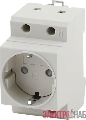 Розетка на DIN-рейку PRO MRD10-16-E 16А с заземлением Эра Б0057482