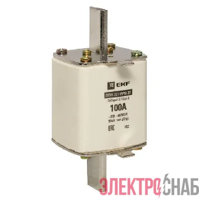 Вставка плавкая ППН-37 400/100А габарит 2 PROxima EKF fus-37/400/100