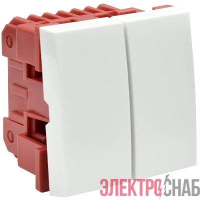 Переключатель проходной 2-кл. 2мод. 10А IP20 ВК4-22-00-П бел. PRIMER IEK CKK-40D-PD2-K01