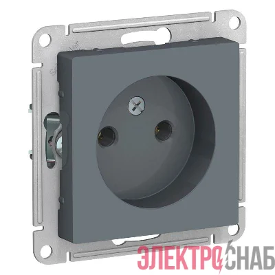Розетка 1-м СП AtlasDesign 16А IP20 без заземл. без защ. шторок механизм грифель SE ATN000741