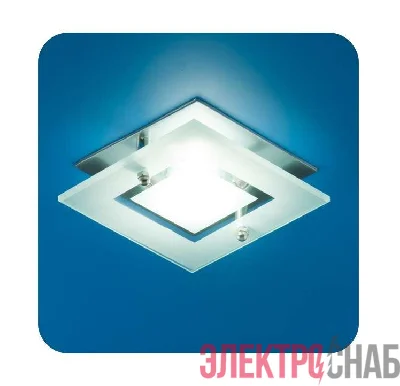 Светильник Quartz 51 3 12 с накладным стеклом квадрат. MR16 мат. хром ИТАЛМАК IT8060