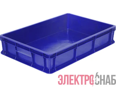 Ящик 600х400х120 сплошной, без ручек  синий 704.03.02 м 704.03.02 м