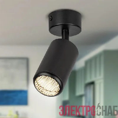 Светильник OL55 MR16 GU10 IP20 BK настенно-потолочный спот черн. ЭРА Б0061886