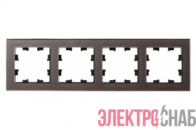 Рамка 4-м ATLASDESIGN NATURE стекло мокко SchE ATN320604