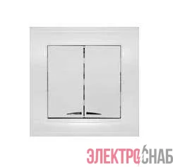Выключатель 2-кл. СП Бриллиант 10А IP20 с подсветкой бел. UNIVersal 7947410