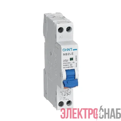 Выключатель автоматический дифференциального тока 1п+N C 16А 30мА 1мод. электрон. тип AC 6кА NB2LE (R) CHINT 689002