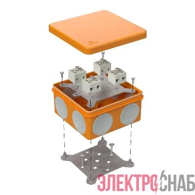 Коробка огнестойкая ОП двухкомпонентн. 60-0300-FR2.5-8 Е15-Е120 100х100х50 Промрукав 60-0300-FR2.5-8
