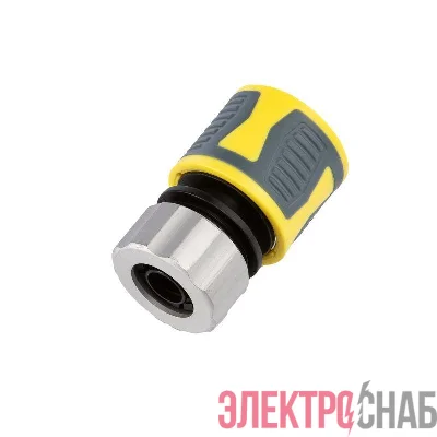 Коннектор для шланга быстросъемный 1/2дюйм с термопластичной резиной и зажимной гайкой из цинка Профи ЧЕТЫРЕ СЕЗОНА 62-0304-F